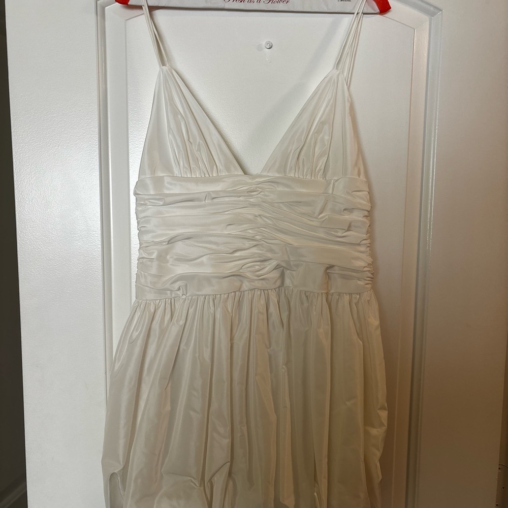 STAUD LOREN DRESS WHITE